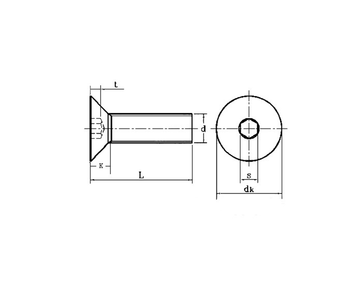 12.9 Grade Flat Head Hex Scoket YFS Screw