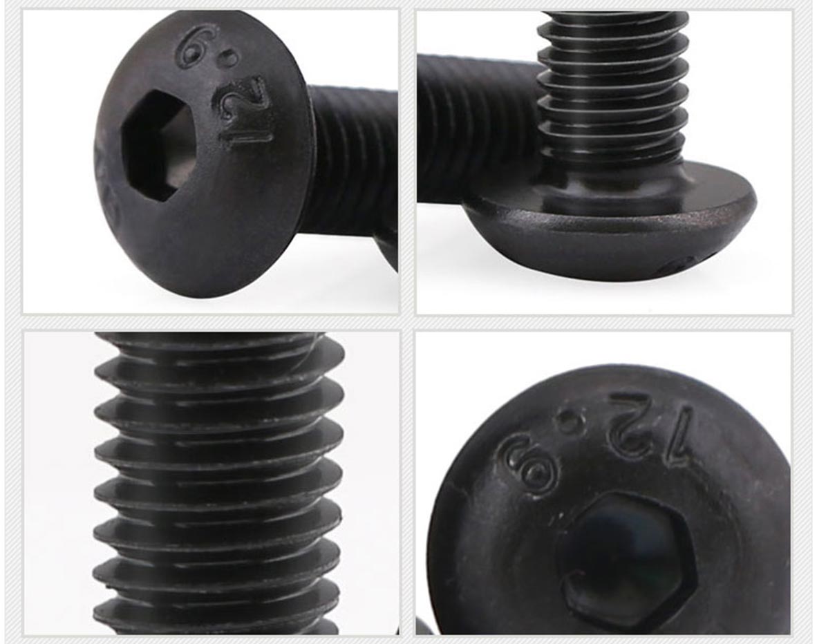 12.9 grade Round Head Hex Scoket M3 Screw